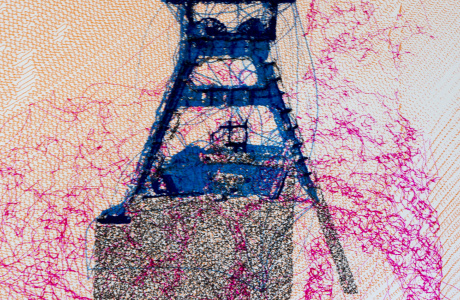 Mine III - Zeche Ewald - contemporary artwork - polargraphy
