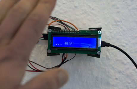 interactive installation using LCD + Arduino - showing action