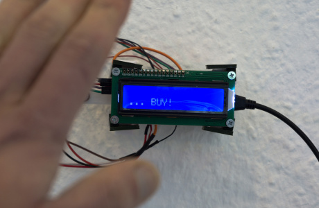 interactive installation using LCD + Arduino - showing action interactive installation using LCD + Arduino - showing action