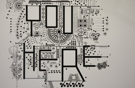 are you here? series by dominik Jais - pcb styled print on paper are you here? series by dominik Jais - pcb styled print on paper