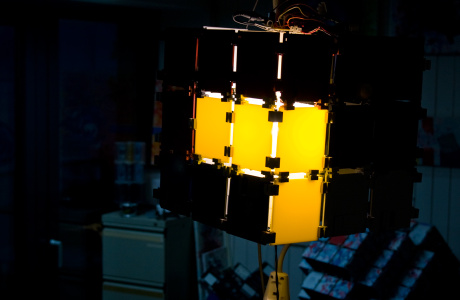 yet another floppy disc cube - 3 x 3 floppy disks - light on yet another floppy disc cube - 3 x 3 floppy disks - light on