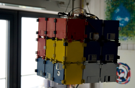 yet another floppy disc cube - 3 x 3 floppy disks - light yet another floppy disc cube - 3 x 3 floppy disks - light