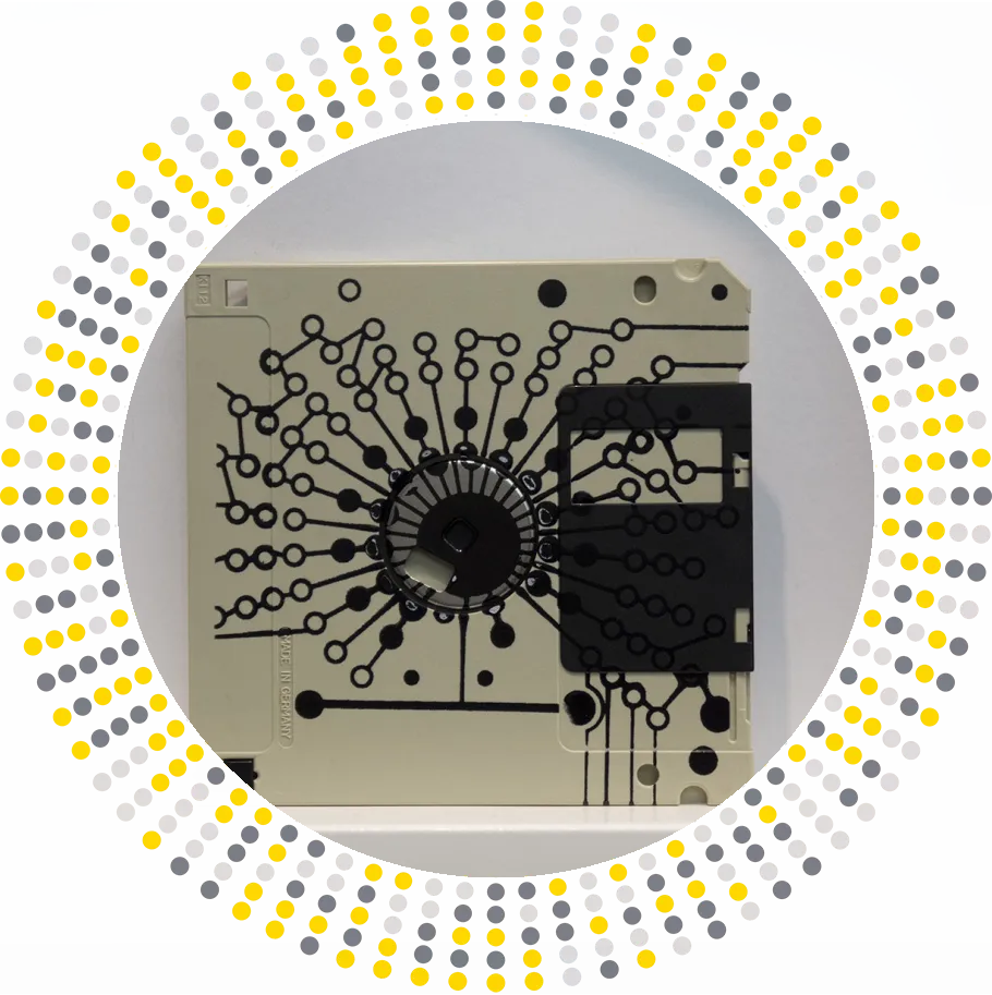 Flower II - serigraphy on floppy disk #artwork by Dominik Jais