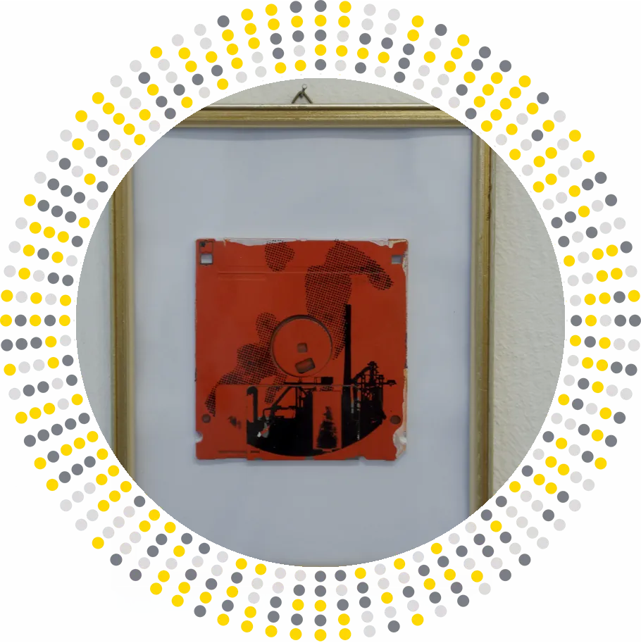 Silk screening on floppy disks - Ruhrgebiet I