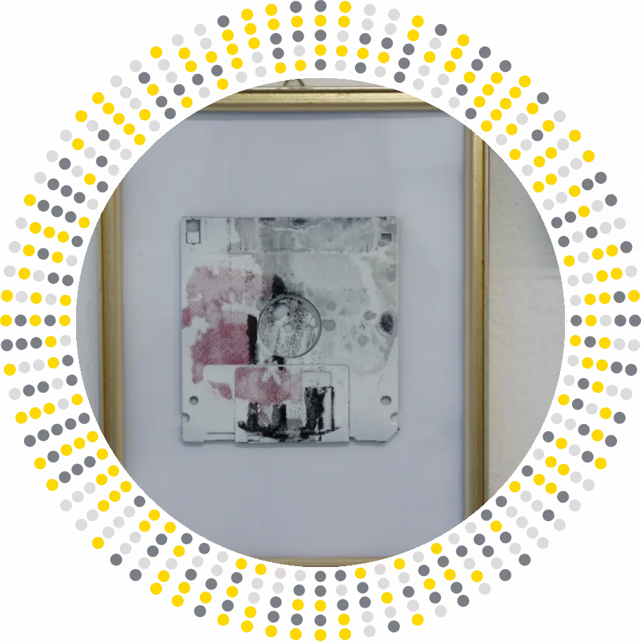 Silk screening on floppy disks - Ruhrgebiet II