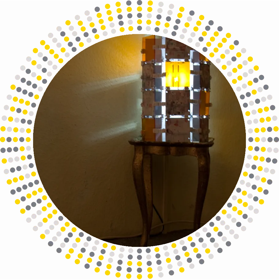 disk light - floppy disk sculpture - by artist dominik jais