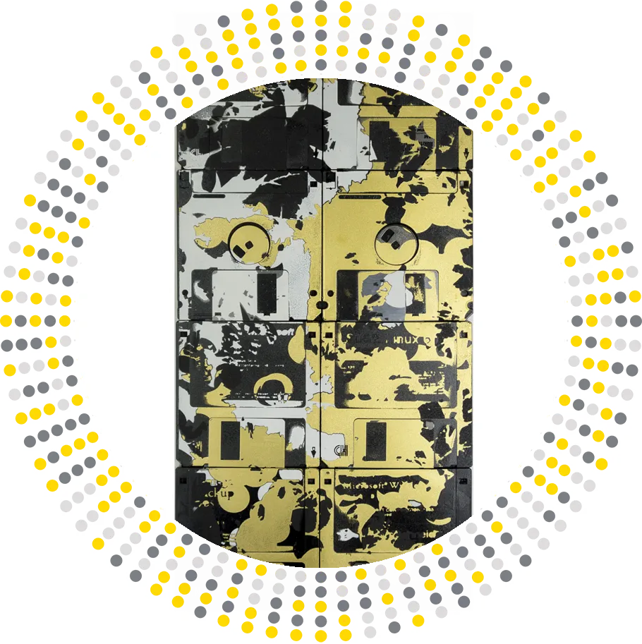 Are we the robots - floppy disk artwork