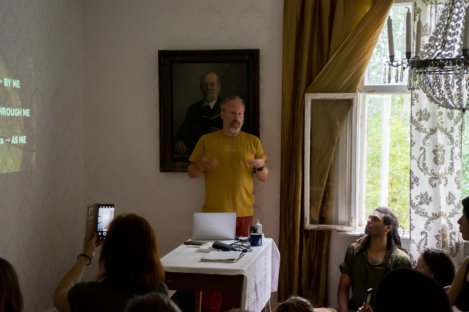 Dan McTiernan teaching about embodied permaculture