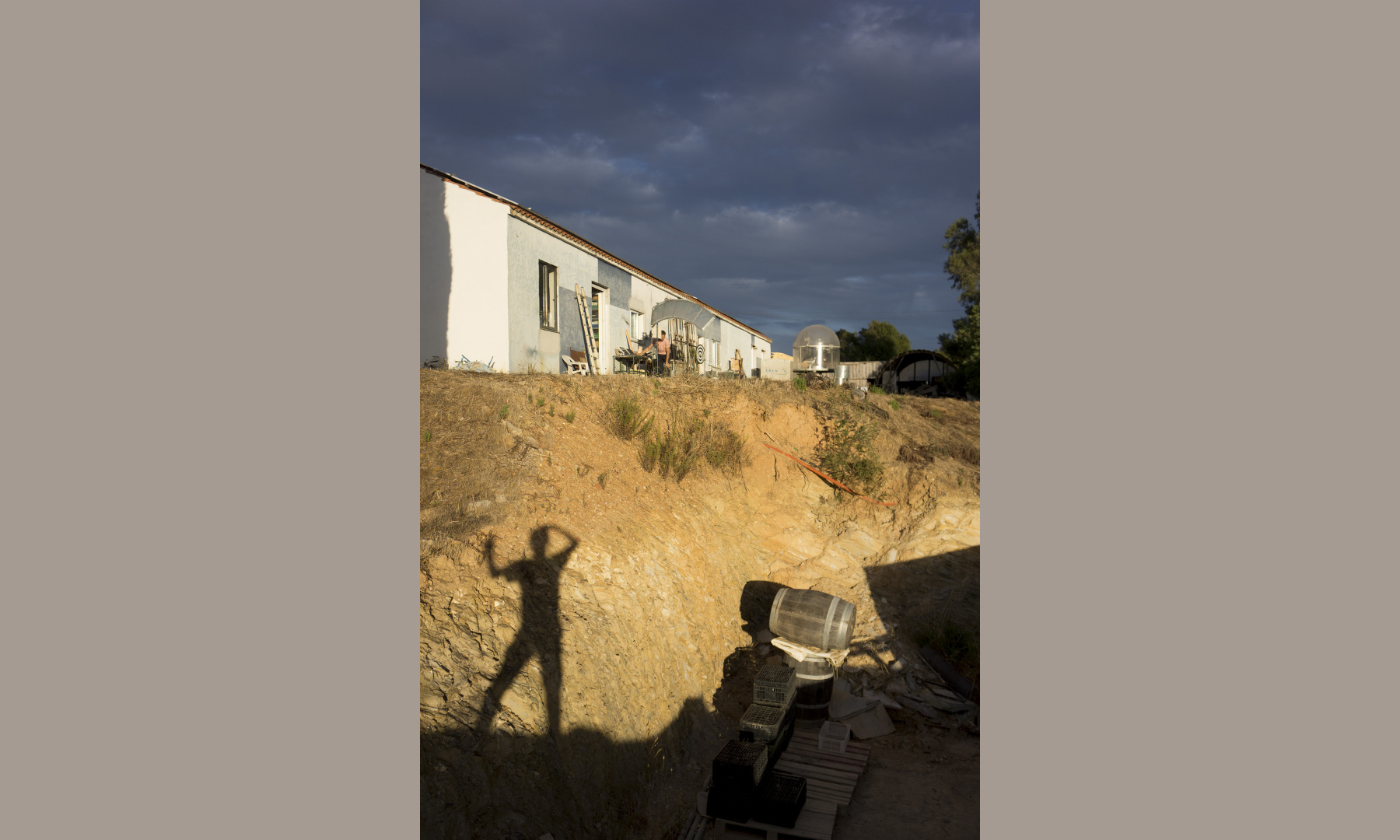 "Self portrait" during sundown in Tamera, Portugal