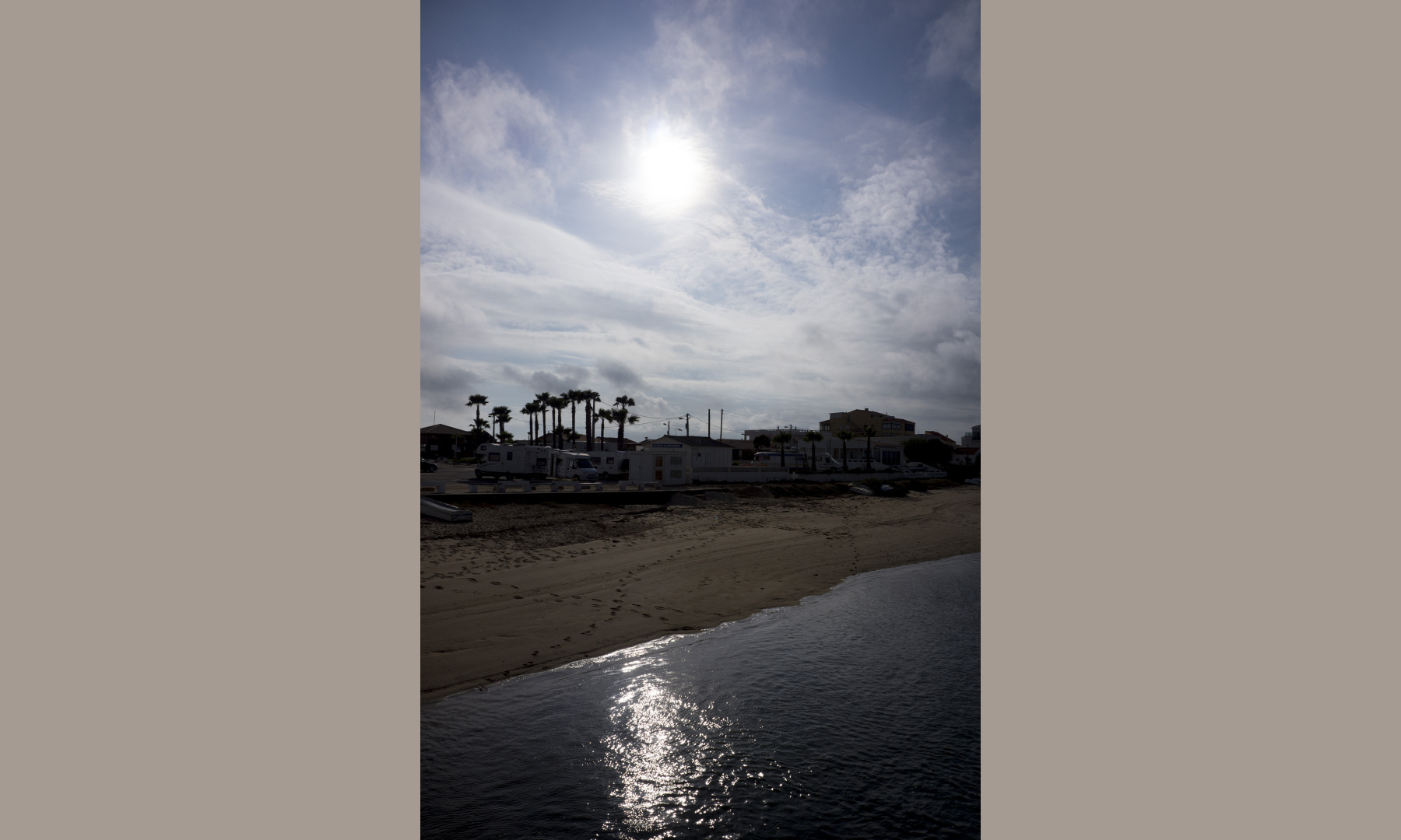 The beach at Faro, Portugal, during Noon