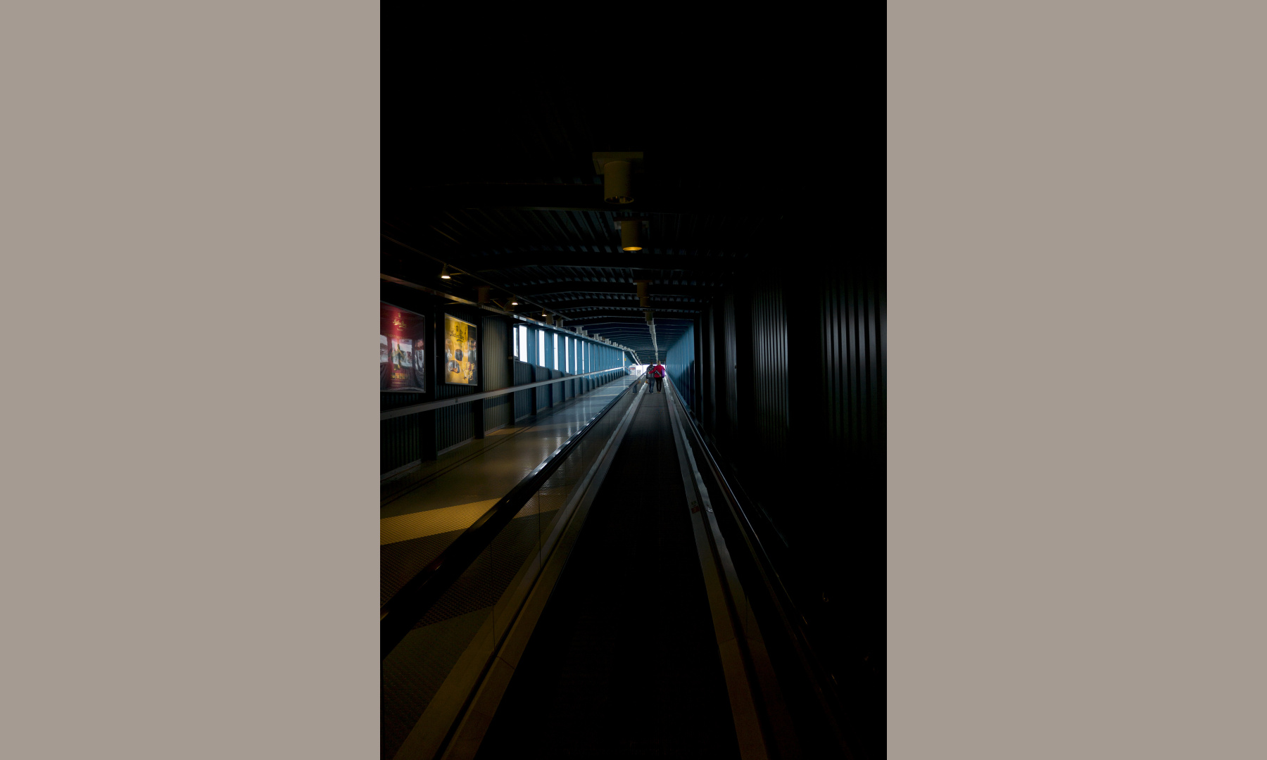 A tunnel at a train station in Stockholm, Sweden