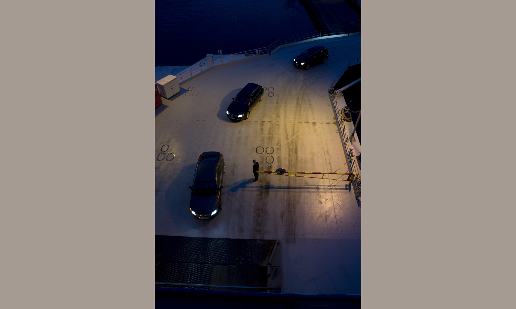 Cars entering the ferry in Maarianhamina