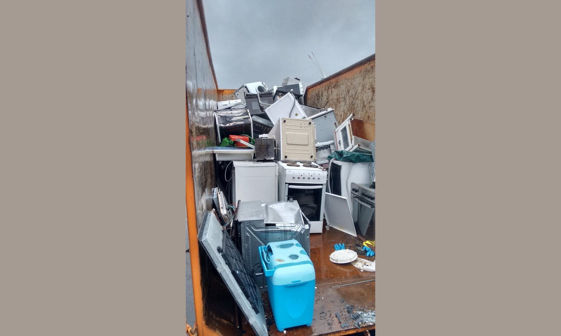 Electronic waste at a recycling facility in Germany