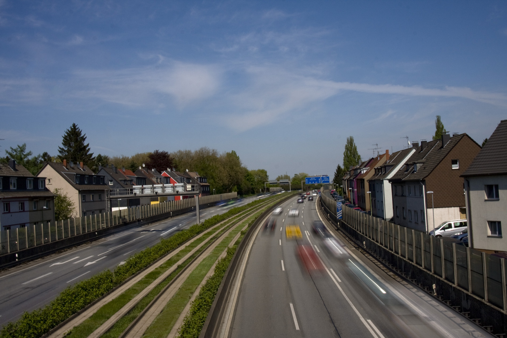 A40 from pedestrian bridge