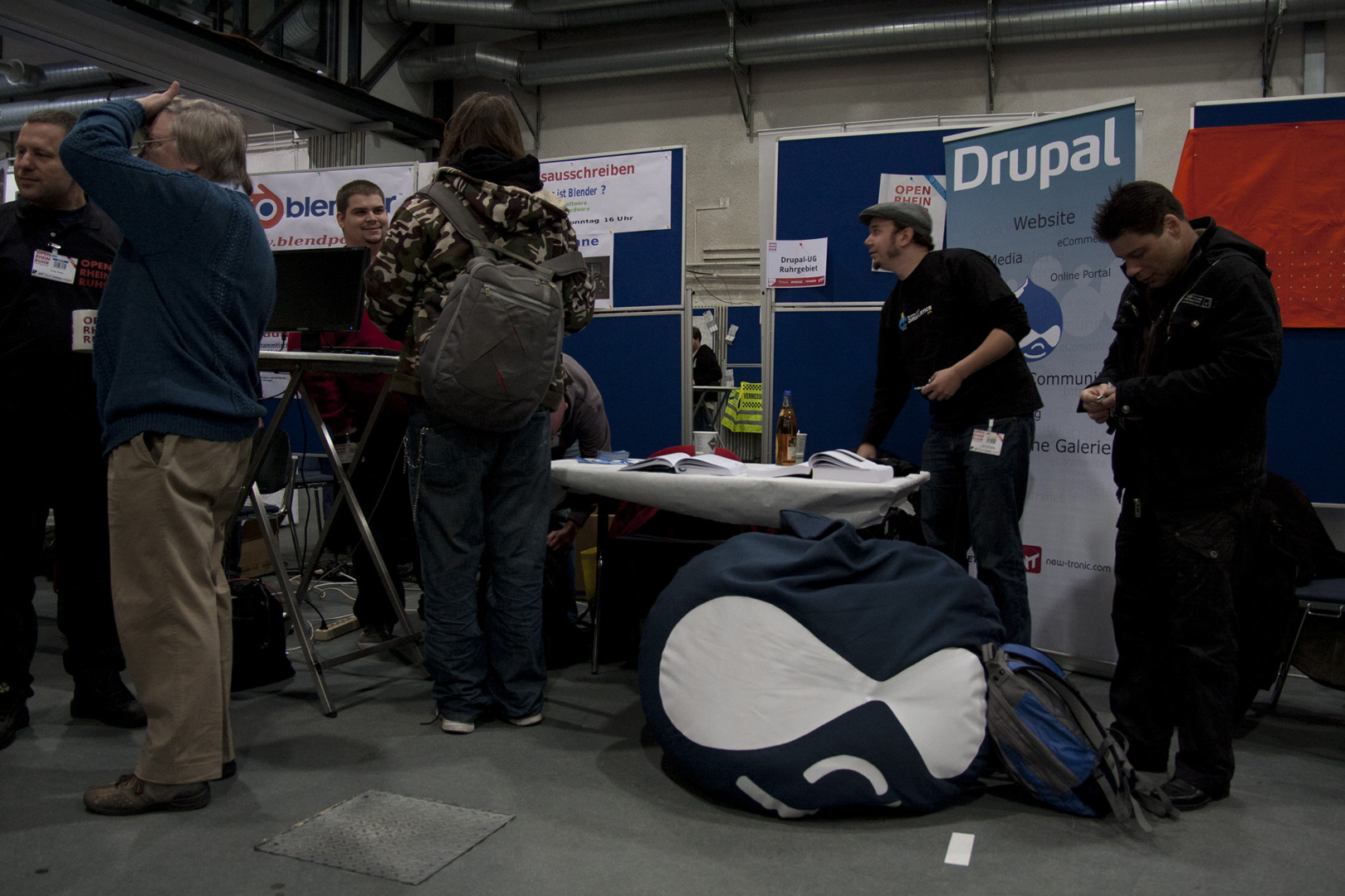 Shot of the Drupal box at the Open Rhein Ruhr, Oberhausen, Germany