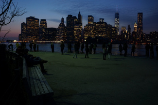 Brooklyn Bridge Park after sundown