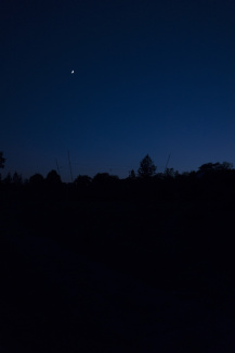 under the serious moonlight in Tamera, Portugal