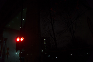 A traffic light in Essen, Germany