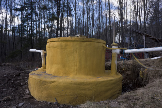 A puxin biogas plant foamed in