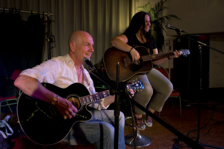 Duo Sunrise performing one of theirs songs at the Unperfekthaus, essen Duo Sunrise performing one of theirs songs at the Unperfekthaus, essen
