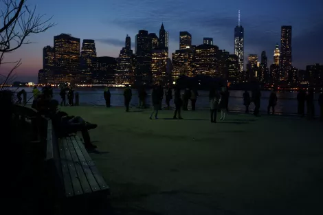 Brooklyn Bridge Park after sundown
