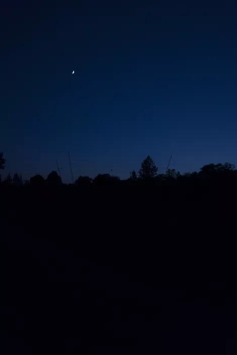 under the serious moonlight in Tamera, Portugal