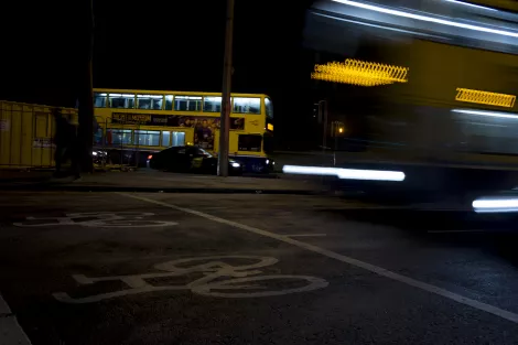 Dublin Bus at night
