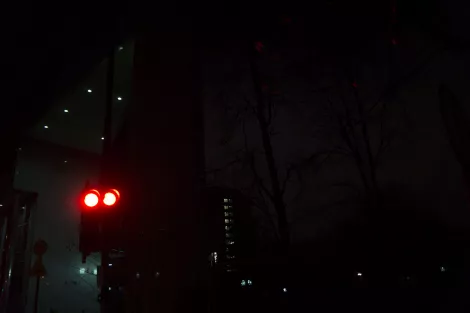 A traffic light in Essen, Germany