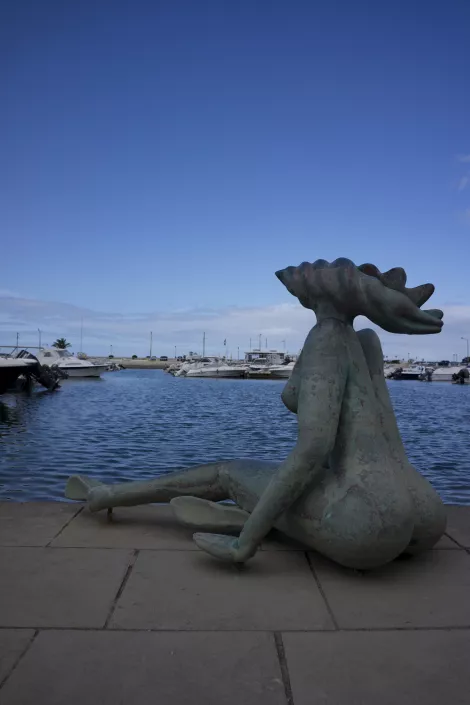 A sculpture at the port of Faro, Portugal