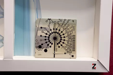 Flower I - 3.5" floppy disk contemporary artwork