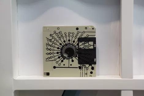 Flower II - serigraphy on floppy disk #artwork by Dominik Jais