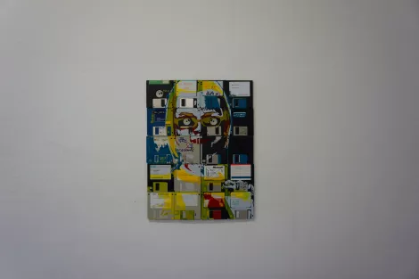 Silk screen on floppy disks - Lumia - modern artwork