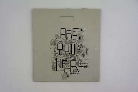 are you here? series by dominik Jais - pcb styled print on pc - contemporary abstract art