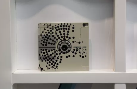 Flower IV - 3.5" floppy disk contemporary artwork