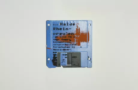 Halde Rheinpreußen silk screened on a floppy disk
