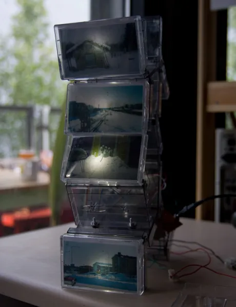 Do you remember snow - music cassette cases sculpture by Dominik Jais