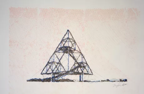 Tetrahedron - Ruhrgebiet art by Dominik Jais - contemporary artwork